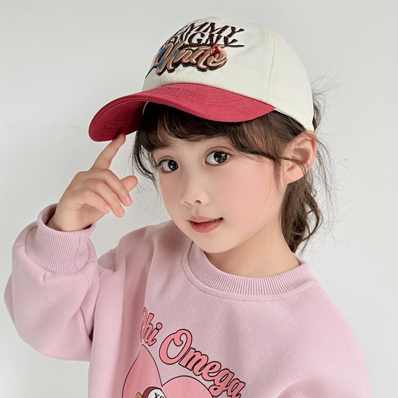 Sombrero para niños con cola de caballo alta, primavera y otoño, gorra de visera para niñas a juego, gorra de béisbol con techo vacío, sombrero para el sol de moda de todo fósforo