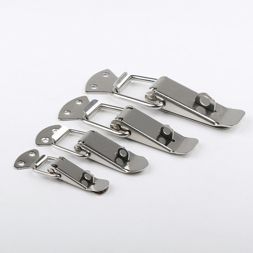 Stainless steel spring buckle lock hardware accessories duckbill luggage metal buckle mini lock buckle