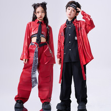 元旦街舞儿童潮服hiphop演出服男童嘻哈潮酷帅女童爵士舞服装时髦