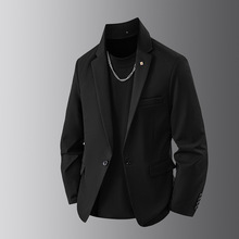 25秋冬新款男式个性印花一粒扣西服渐变色西装伴郎礼服演出服