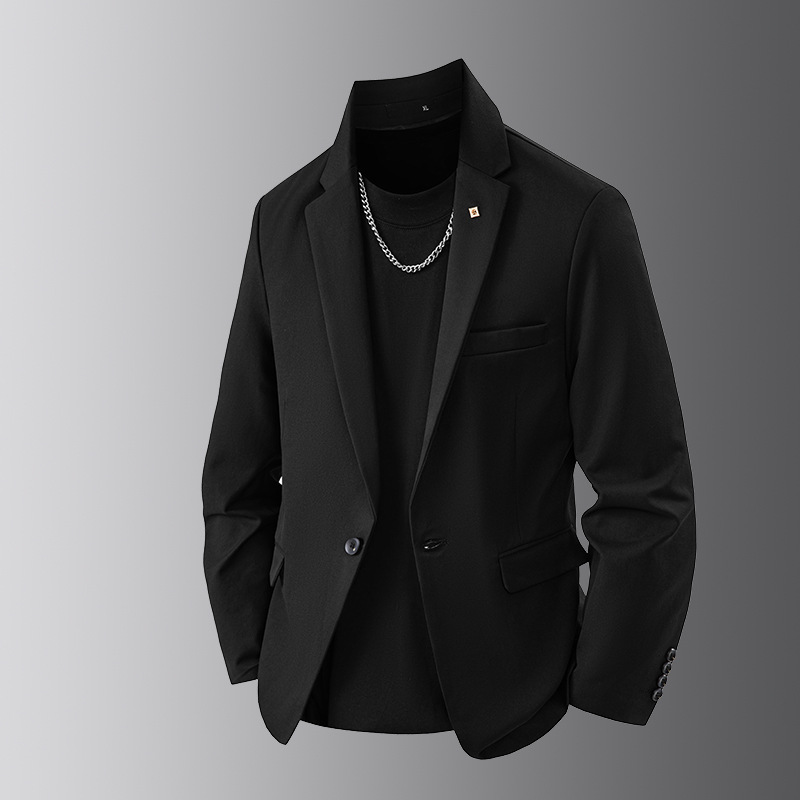 25秋冬新款男式个性印花一粒扣西服渐变色西装伴郎礼服演出服