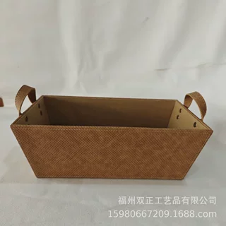2026春季上新 收纳篮   皮革礼品篮  皮革手提篮   批发工厂定制