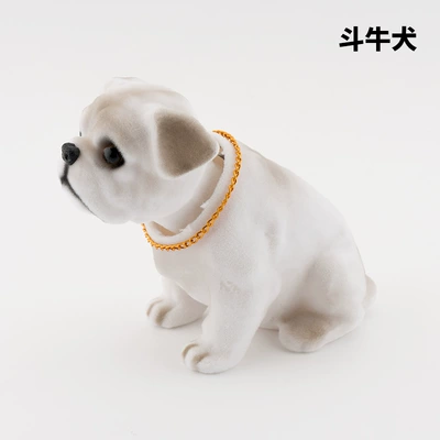 Car ornaments simulation shaking head doll accessories - bulldog