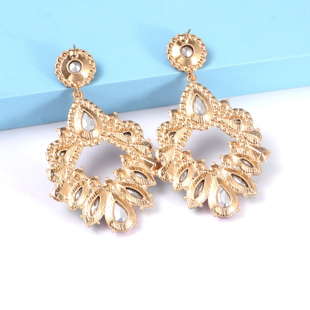 Fashion Water Droplets Alloy Inlay Rhinestones Women's Drop Earrings 1 Pair display picture 8