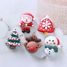 滴膠手機殼配飾聖誕老人雪人羚羊聖誕樹兒童發夾配件奶油膠材料