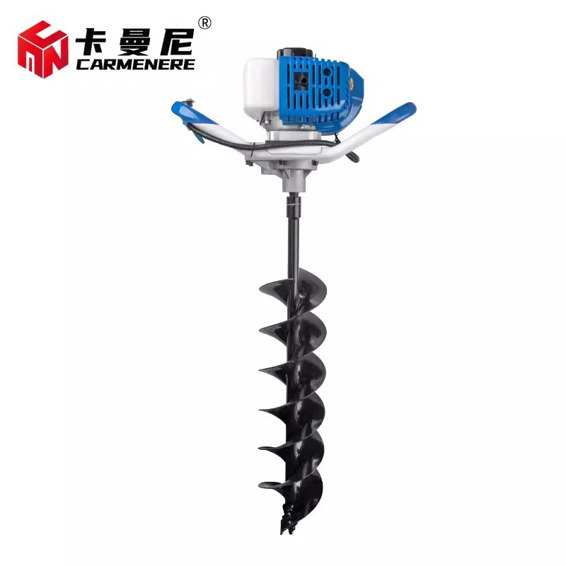 卡曼尼TW52二冲程打坑机打眼机果园种植树打桩机打孔机大功率地钻