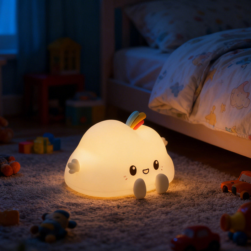 Lámpara de noche de ovejas transfronterizas, lámpara de palpitación encantadora, iluminación de caballo, lámpara de escritorio de inducción de atmósfera de noche práctica para dormir