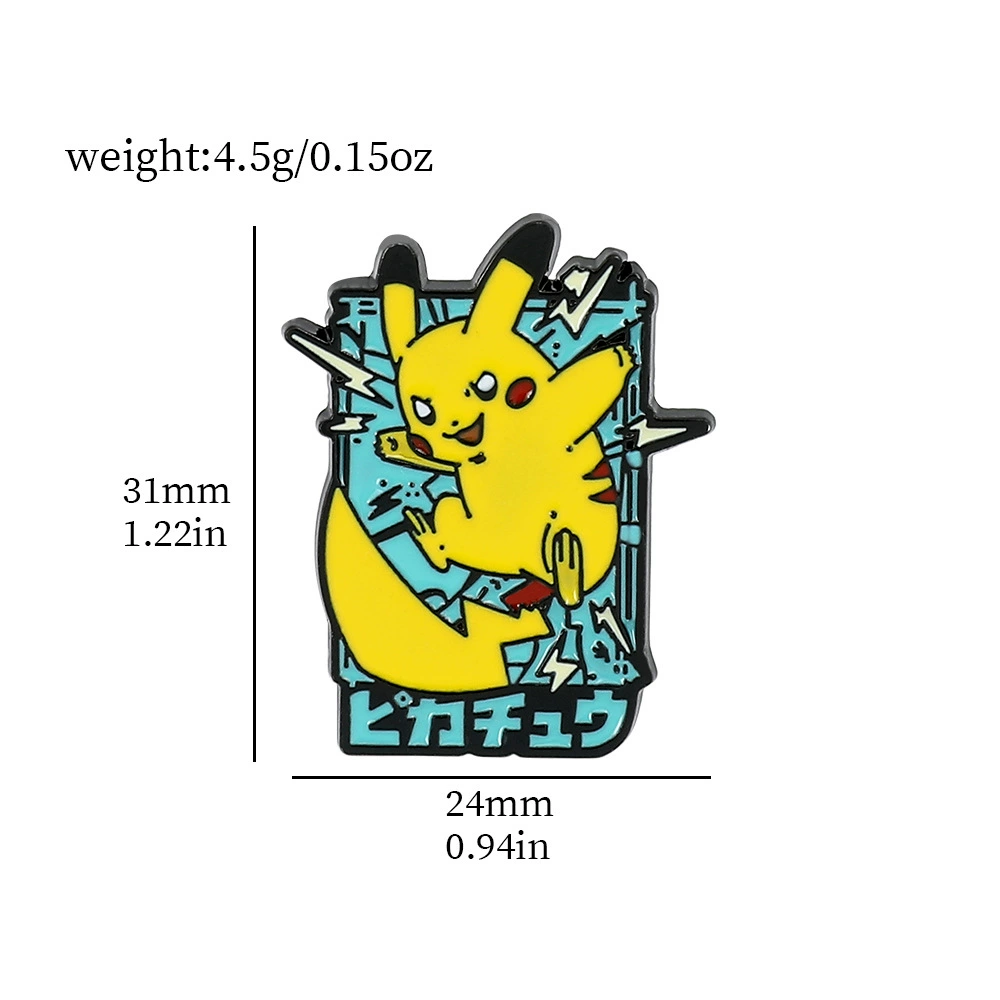 Японская мультфильмовая анимационная брошь粉 Pokémon Pokémon Geng Gui Pikachu Elf Backbone Badge
