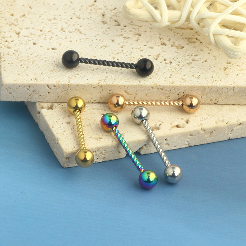 Nipple Rings & Studs Piercing Type 1 Piece Quantity 1 Piece Nipple Rings & Studs Simple Style Classic Style Solid Color 304 Stainless Steel Plating Nipple Rings & Studs