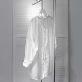 薄款白色衬衫女夏季宽松设计感微透雪纺防晒衬衣外套空调开衫