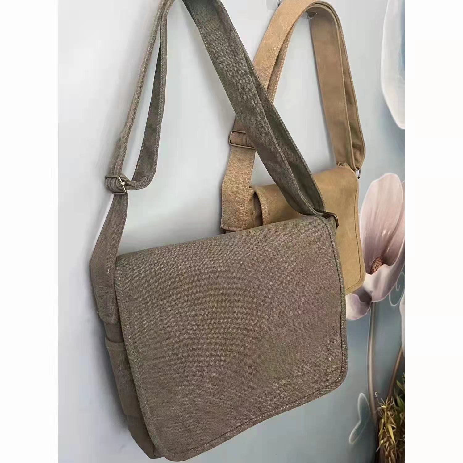 Bolso militar de hombre anti-guerra, bolso antiguo, bolso escolar, bolso militar verde puro, bolso de lona, bolso de hombre retro