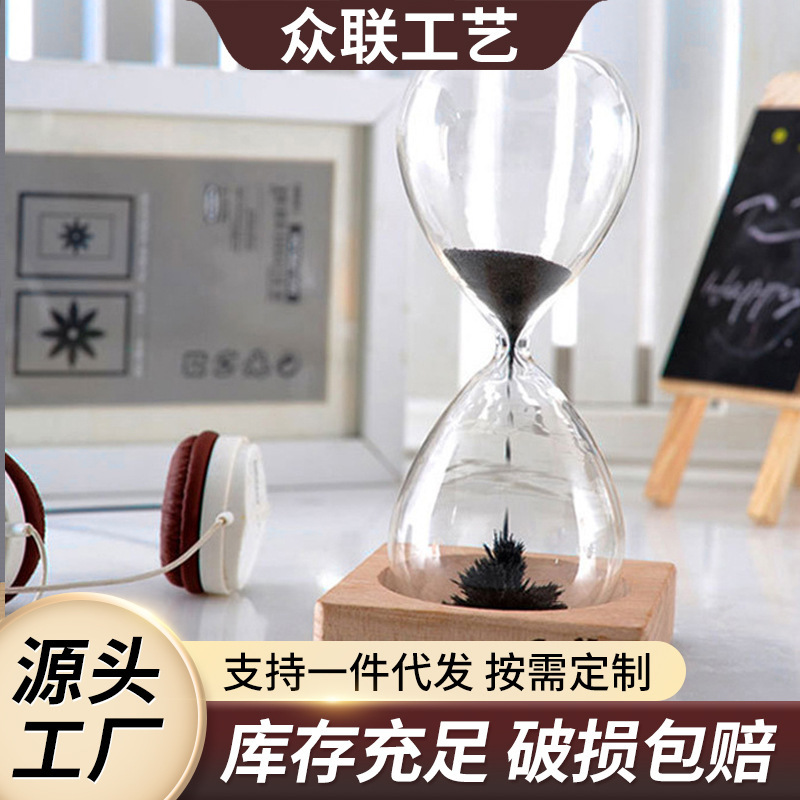 Magnet Hourglass Timer Desktop Home Accessories Ornaments Time Timer Decompression Toys Quicksand Glass Hourglass