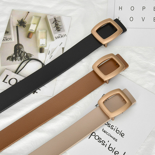 Retro belt belt for women, decorative versatile jeans belt with windbreaker, trousers and dress, simple and fashionable real belt