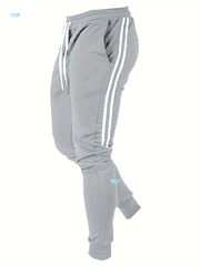 Stylish Men's Striped Sports Pants - Contrast Color,,
