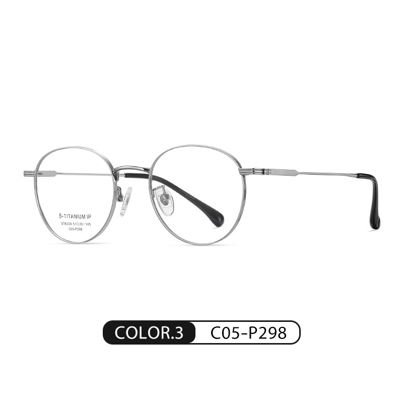 Nueva Oval ultra-ligero gafas de marco de la miopía de las mujeres gafas de titanio puro marco ST6220 de alta calidad IP de galvanoplastia gafas de moda