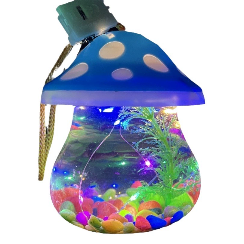 Парк интернет-знаменитости светящаяся маленькая бутылка для рыбы ночной рынок Киоск может ловить рыбу детская игрушка Черепаха банка прозрачная пластиковая портативная коробка