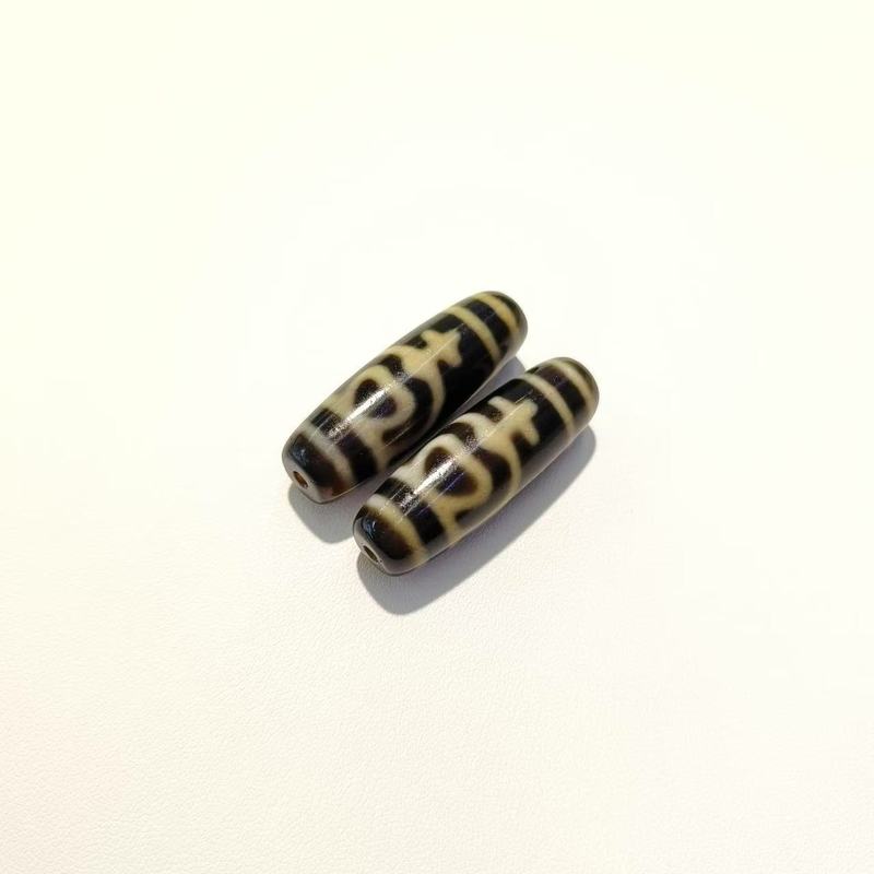 源头工厂老台湾工艺12*38mm天珠牙黄风化包浆文玩收藏批发【A级】|undefined