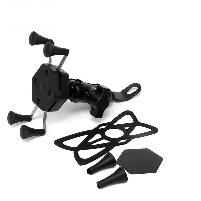 Charging Four-claw Motorcycle Mobile Phone Holder Electric Car X USB Mirror Holder Navigation Creative Hexagon Mobile Phone Holder