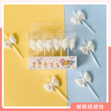 蝴蝶结蜡烛女神小仙女生日蛋糕装饰插件可爱创意蝴蝶结生日蜡烛