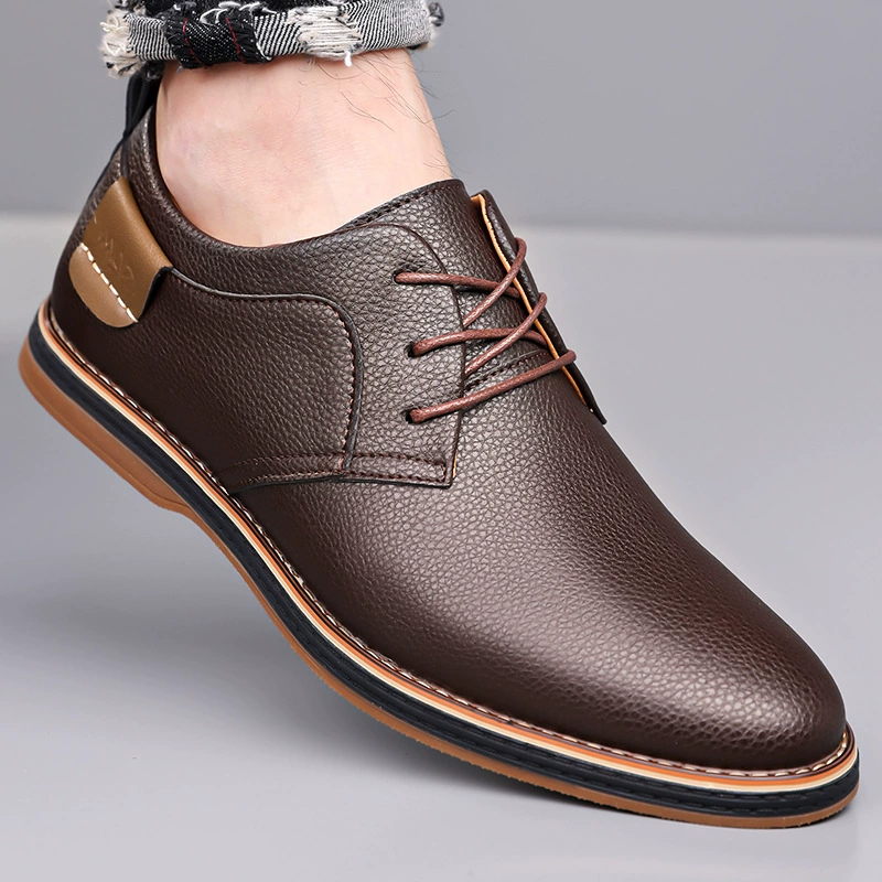Мужские деловые кожаные туфли большого размера 48 на шнуровке, мужская повседневная обувь, деловые маленькие кожаные туфли, мужская обувь