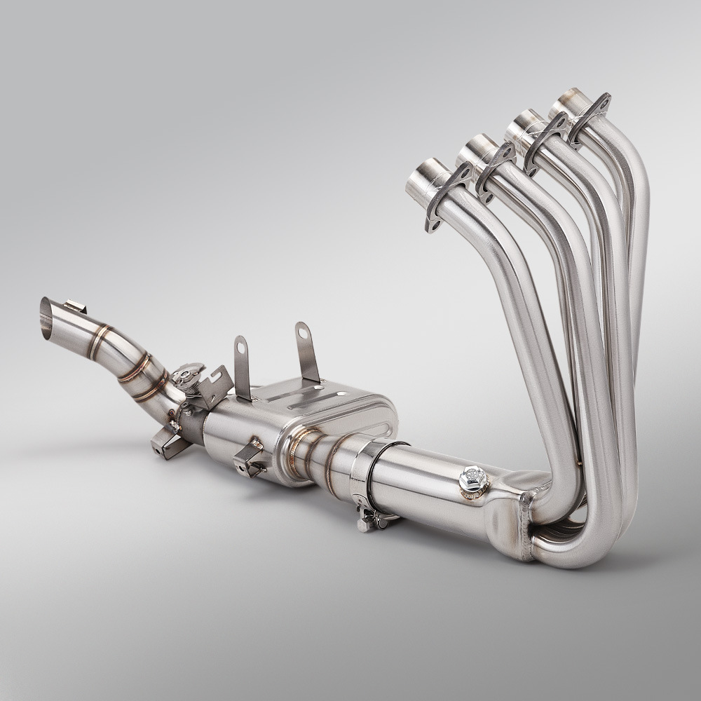Suitable for Motorcycle Qianjiang Sai 421 Stainless Steel Dual-Channel Valve Back-Pressure Box Front Exhaust Pipe Non-Destructive Installation