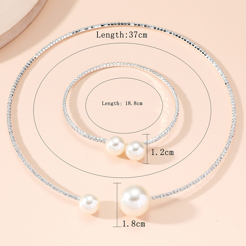 Pearl Collar Bracelet Set - Image 2