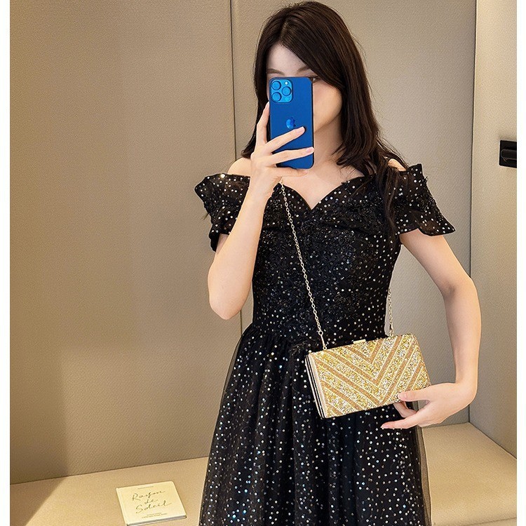 Nuevo paquete de cena de lujo ligero transfronterizo bolsas de mano de damas europeas y estadounidenses con diamantes vestido de fiesta de alta calidad bolsas de cena