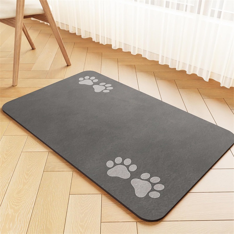 Amazon temu ラベル付きペット猫と犬の食事マット新しい珪藻泥フロアマット飛沫防止吸水速乾マット|undefined