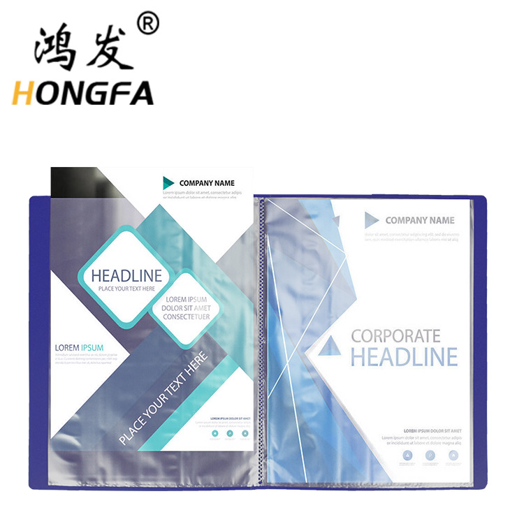 Hongfa Recycled Material Insert Booklet Loose-leaf Folder Transparent Folder