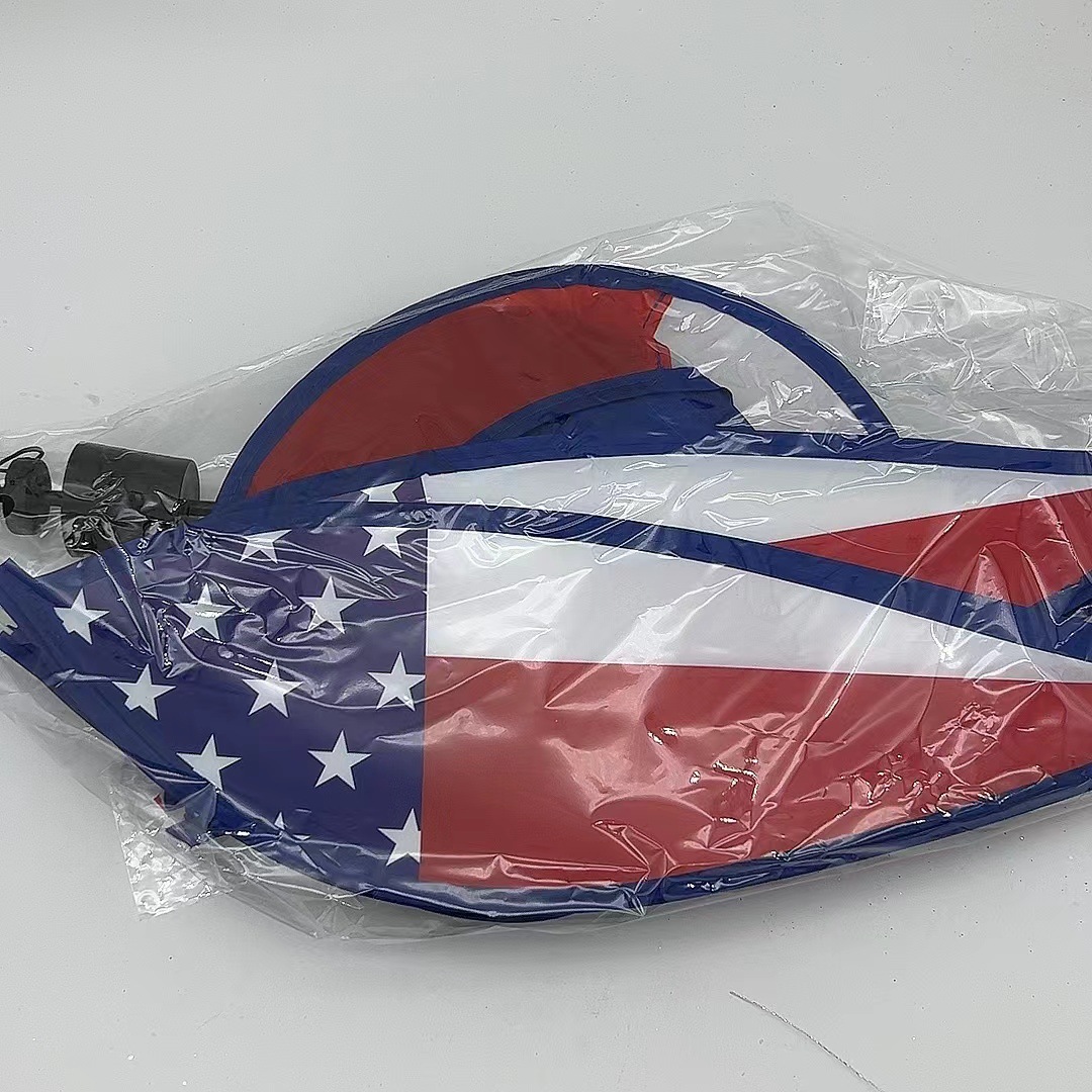 Suministro directo de fábrica en stock patriótico globo de aire caliente viento SPINNER jardín decoración molino de viento bandera americana colgando Flor al aire libre