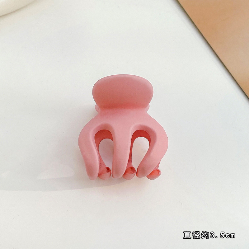 Pinza de agarre de calabaza esmerilada negra mujer alta cola de caballo fijo artefacto horquilla temperamento pequeño clip de tiburón red tocado rojo image 13