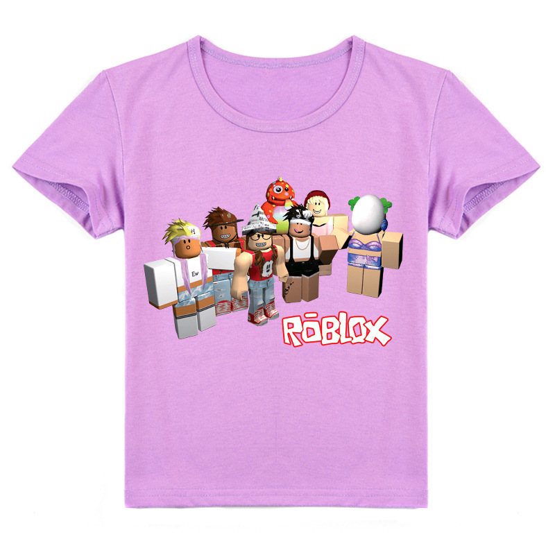 [Ready Stock] Roblox Short-Sleeved T-Shirt for Boys and Girls 2024 Summer New Fashion Brand Kidsren's Roblox Game