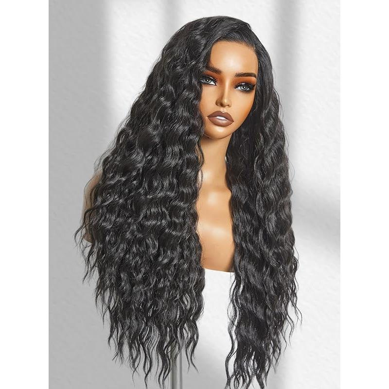 European and American wig women Amazon European and American wig multi-color medium-long curly hair chemical fiber wig headgear