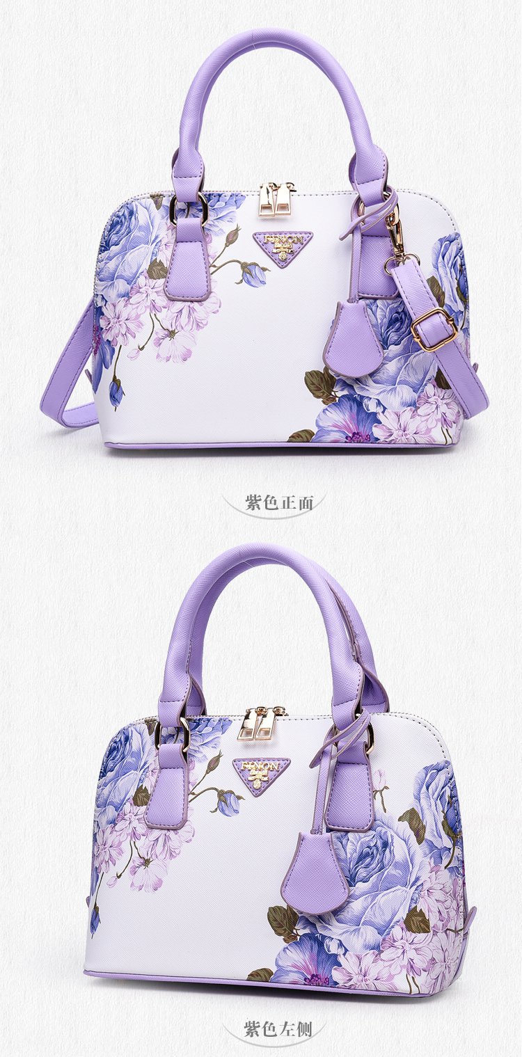 New trendy printed shell bags, European and American women's bags, single-shoulder crossbody hand-held women's bags, cross-border one-piece delivery worldwide undefined