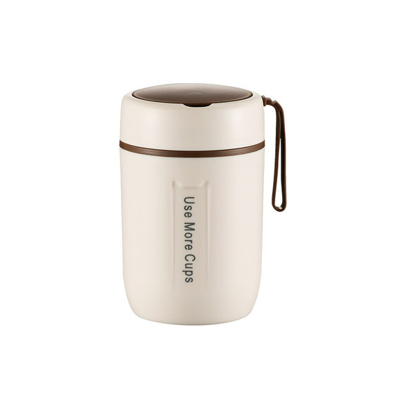 Breakfast Cup 304 stainless steel vacuum cup sealed portable coffee cup high-looking portable cup small soup cup chopsticks Cup