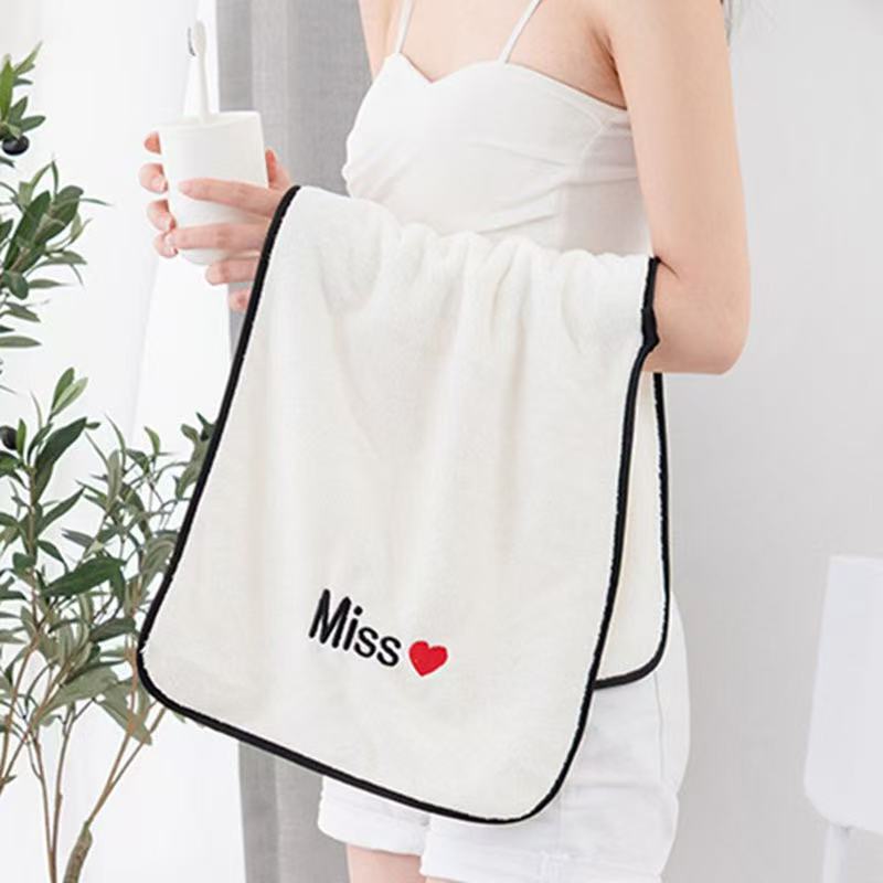New suit High Density Coral Fleece Towel Face Wash Household Dry Hair Towel Soft and Comfortable No Hair Drop Towel Bath Towel