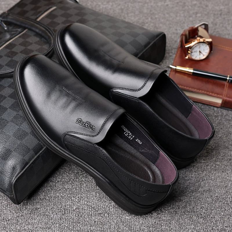 Мужская обувь из воловьей кожи первого слоя, кожаная мужская повседневная обувь, педаль, мягкое лицо, производители обуви для пап среднего и пожилого возраста оптом