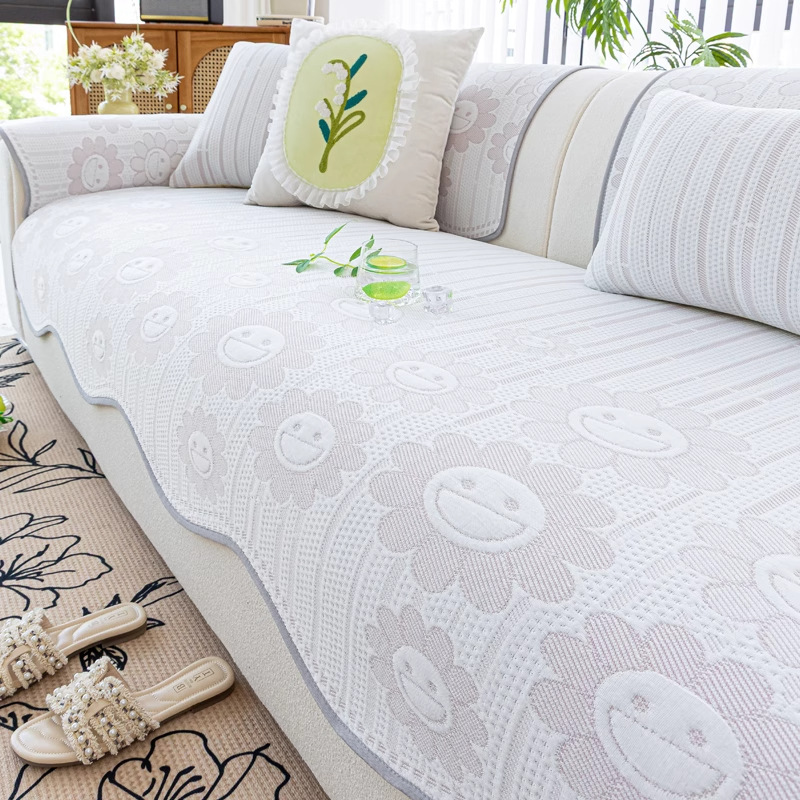 Cojín de sofá de seda de hielo de verano 2025 nuevo sofá fresco cojín de asiento de verano cojín de asiento antideslizante de verano