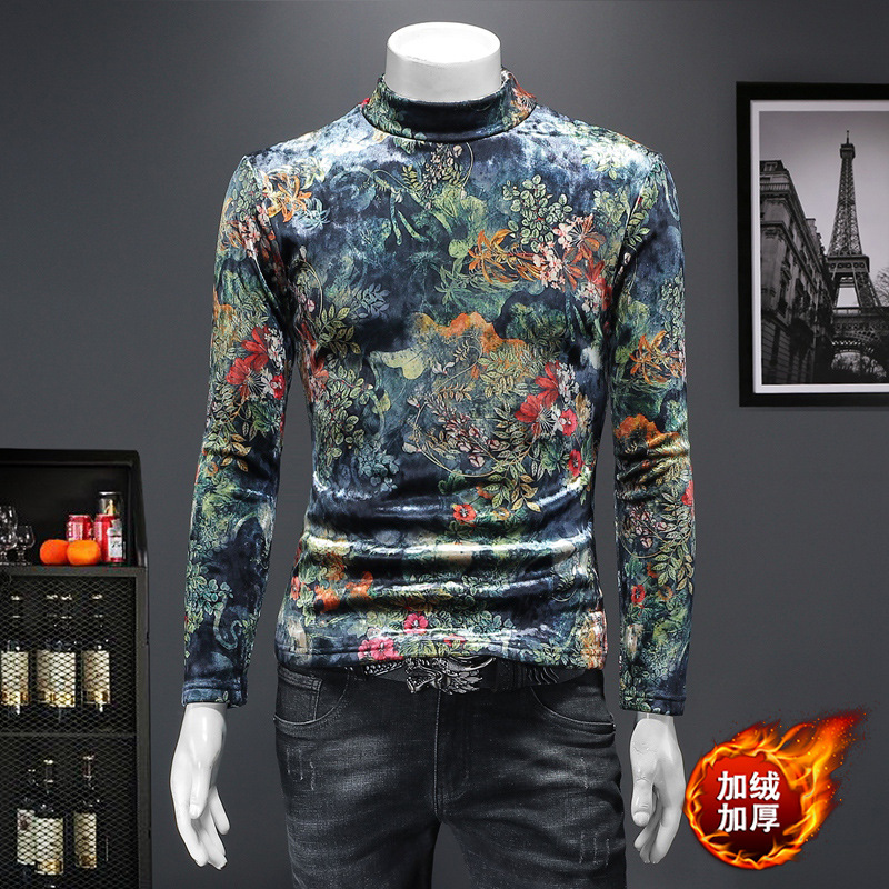 European Station 2025 Winter Korean Velvet Thickened High Neck Base Shirt - E-Commerce D252-5512P95 Dummy Model