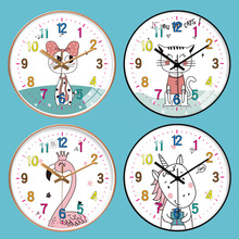 【8英寸20CM】北欧小动物猫咪挂钟客厅家用时钟创意简约艺术钟表
