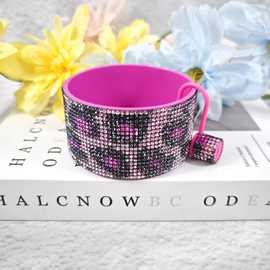 Stanley钻石杯底套硅胶杯托冰霸杯套豹纹运动太空杯底套吸管帽盖