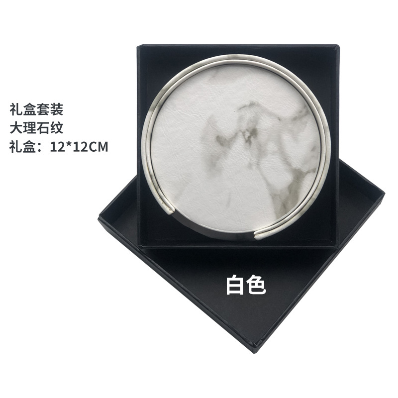 Juego de cajas de regalo blancas de mármol