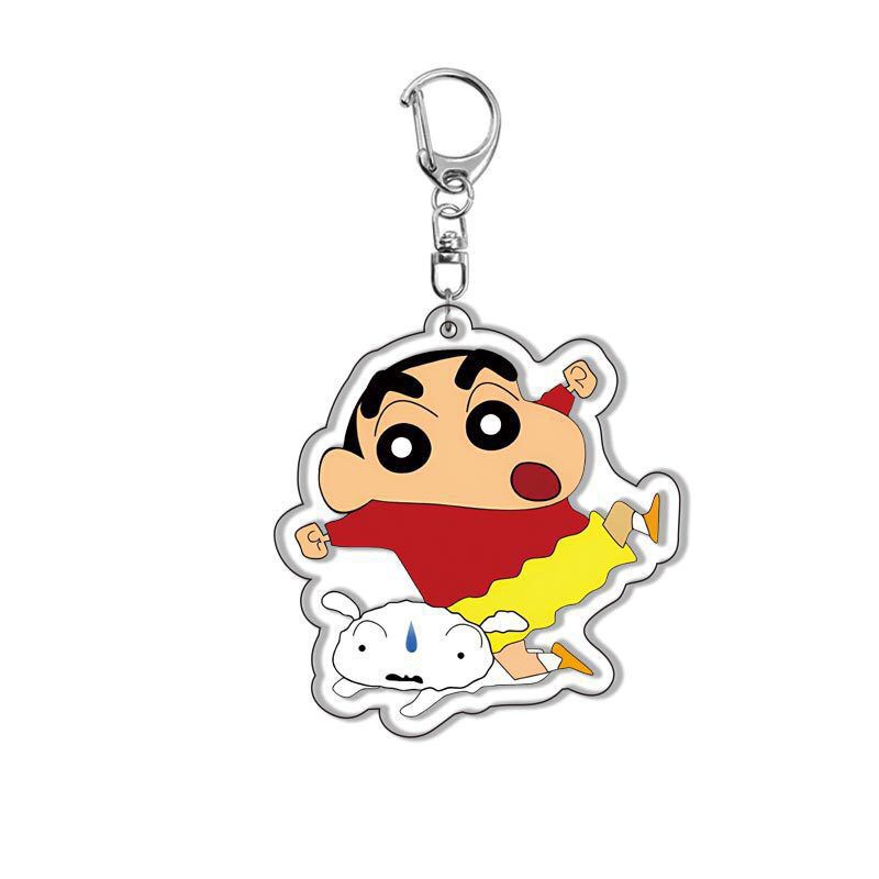 Crayon Shin-Chan Animación Periférico Nohara Shinsuke Xiaokui Xiaobai Nini Colgante de llavero de acrílico entre vientos