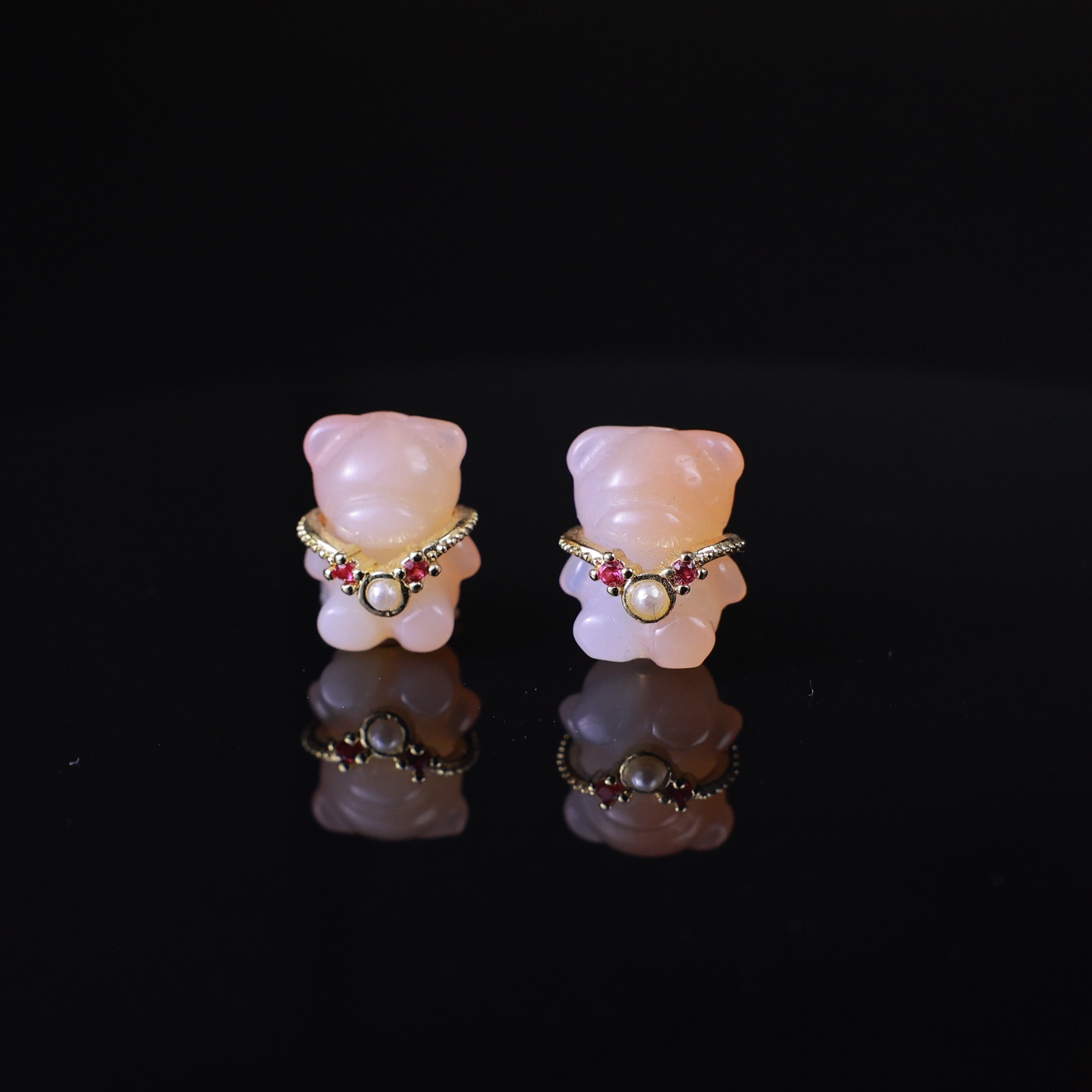 Natural White Agate Cat Claw Comb Scallop Bear Pendant DIY Jewelry Accessories Bracelet Spacer Beads Accessories Charm