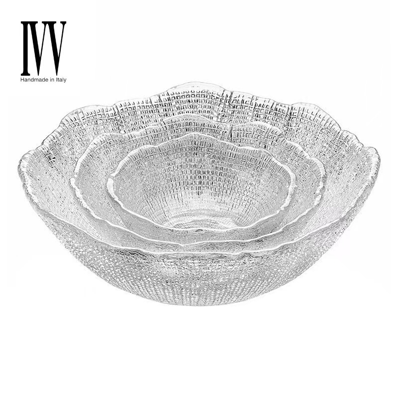 Italian Ivv Imported European-Style Household Crystal Glass Dessert Plate Three-Tier Cake Stand Dessert Fruit Plate Italian Ivv Imported European-Style Household Crystal Glass Dessert Plate Three-Tier Cake Stand Dessert Fruit Plate