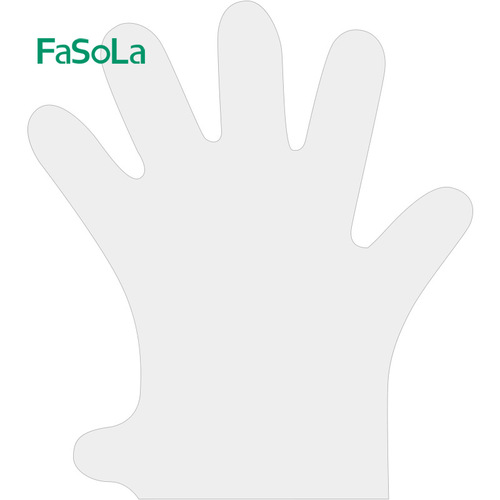 FaSoLa disposable gloves plastic transparent food thickened catering lobster film beauty protective household hand mask