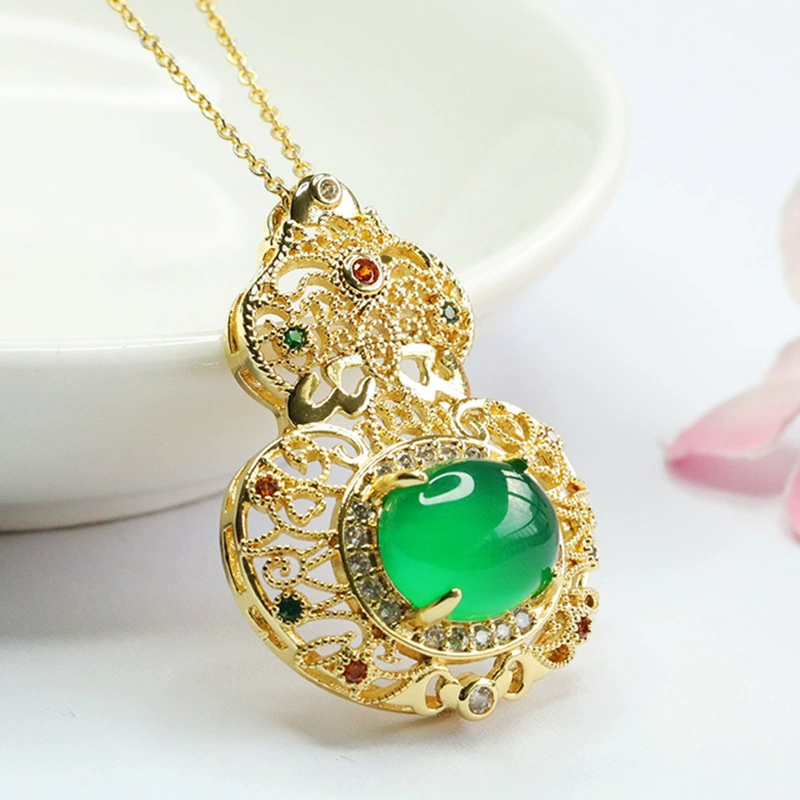 Pendant jade, ретро ожерелье, imitation ice, оптовый