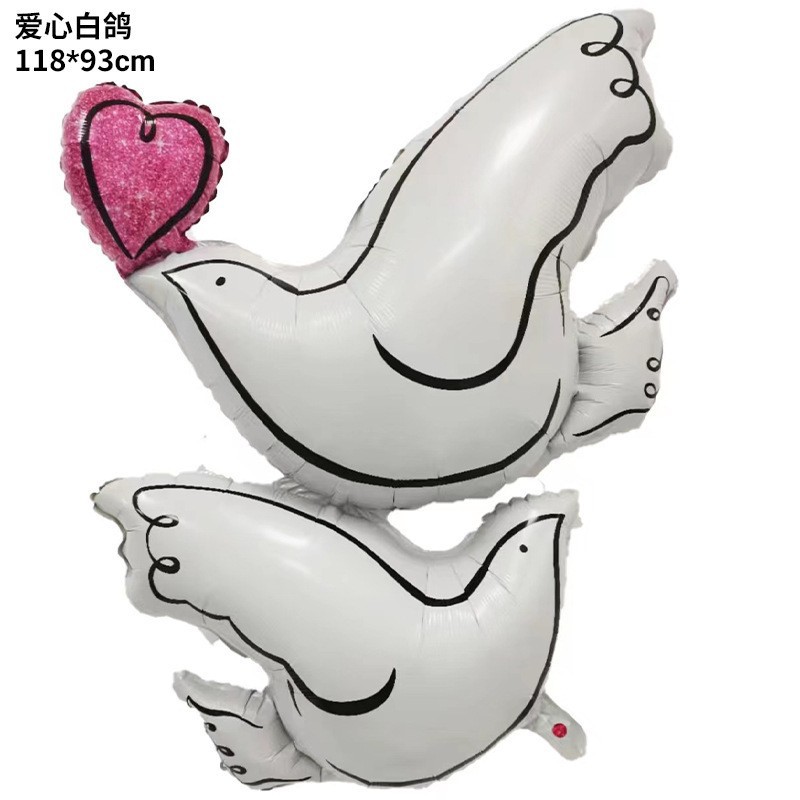 Ángel bebés bautismo globo cruces palomas blancas globo hombre niñas decoración de género tema globo de aluminio