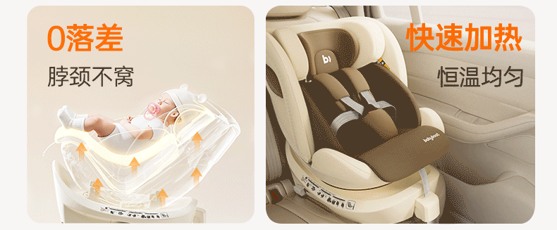 Babyboat New National Standard Kids Safety Seat for Babies Aged 0-12 Years Old, Suitable for Car Use, Can Sit and Recline