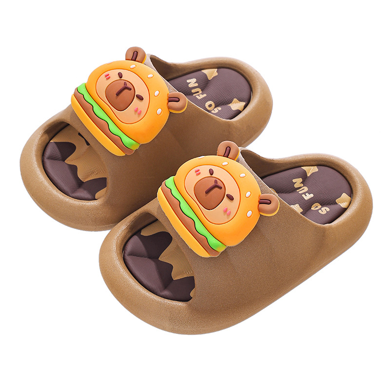 Capibara verano niños zapatillas de baño para niños niñas y niños lindos baños interiores para padres e hijos zapatillas de bebé